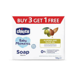CHICCO SOAP 3+1 125GM OFFER PACK