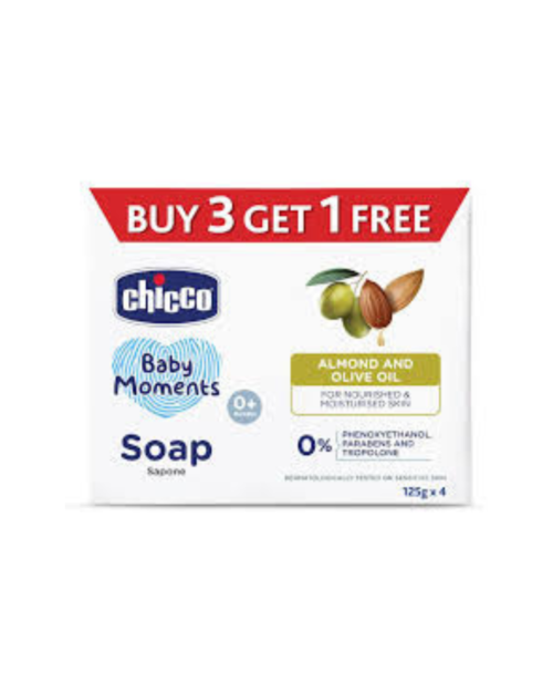 CHICCO SOAP 3+1 125GM OFFER PACK