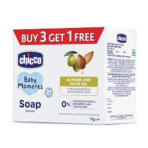 CHICCO SOAP 3+1 75GM OFFER PACK