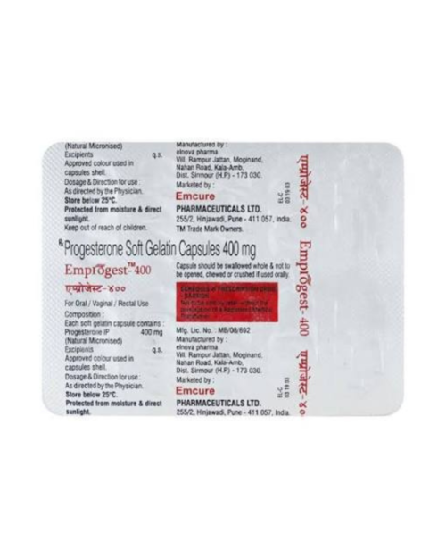 EMPROGEST 400MG CAPS