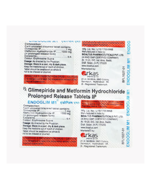 ENDOGLIM M1 500MG TAB
