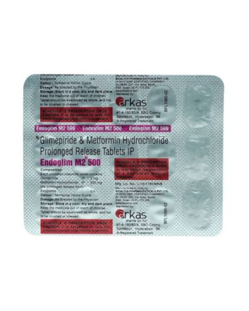 ENDOGLIM M2 500MG TAB