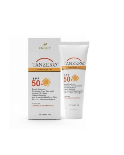 Tanzero Sunscreen Gel, SPF 50+, 50 gm